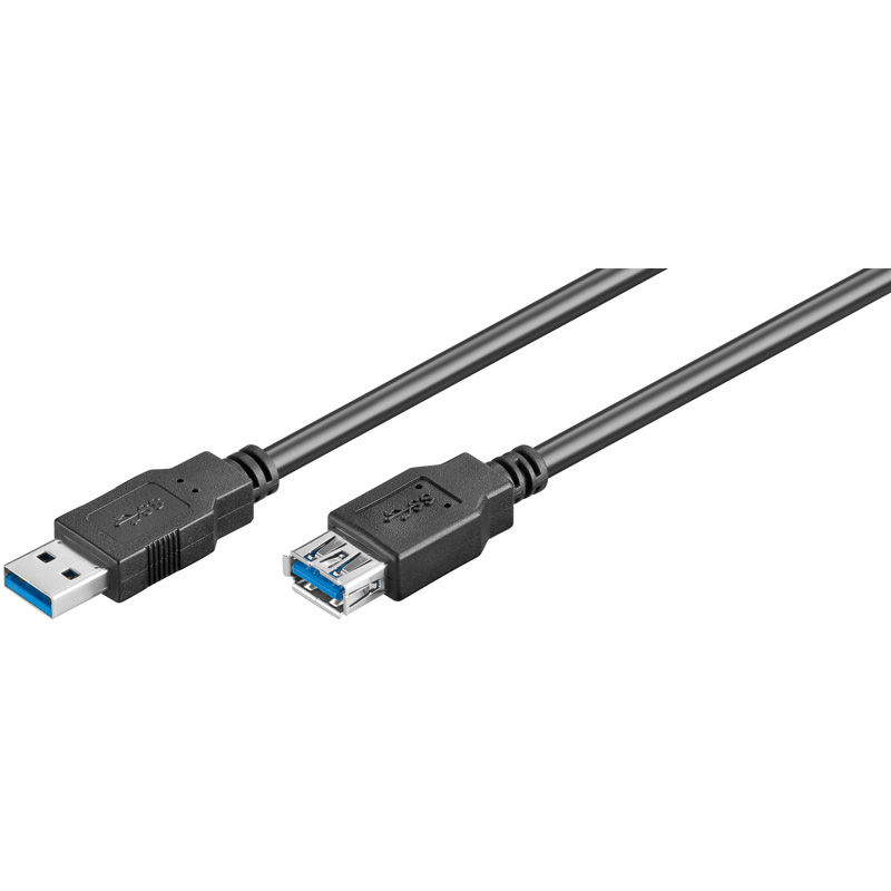 CAVO PROLUNGA USB 3.0 A/A M/F 1.8mt NERO
